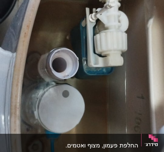 מיכל מים עם חלקים פנימיים של אסלה